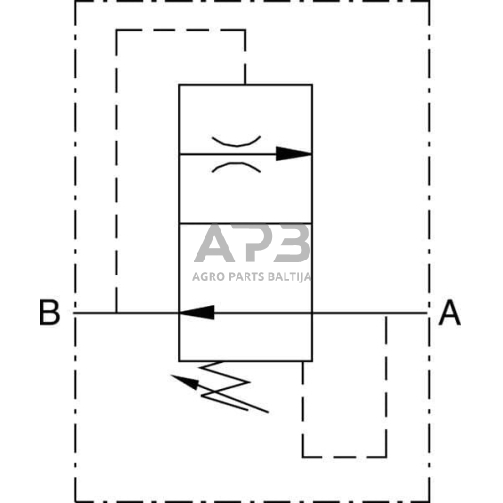 Hidraulinės sistemos vožtuvas VSCR 08-B  (20,5 - 28 L/min), VSCR08B 1