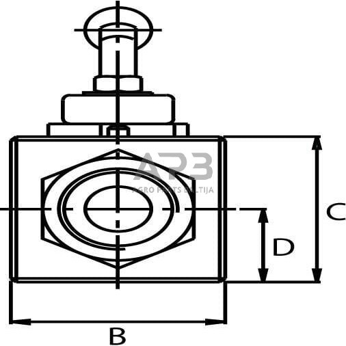 Hidraulinis kranas 1" BSP, KHR16B 2