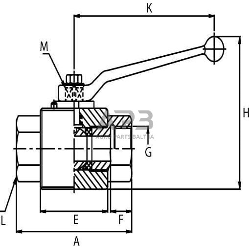 Hidraulinis kranas 1" BSP, KHR16B 4