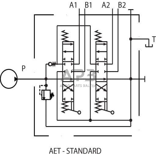 Hidraulinis skirstytuvas SD 11 – 2 sekcijų, 18/513L-AET, SD11218513 4