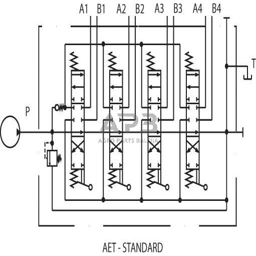 Hidraulinis skirstytuvas SD 11 – 4 sekcijų, SD114001 2