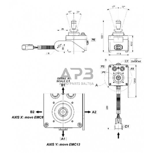 Hidraulinis skirstytuvo rinkinys LS, 12 VDC, DLM1222001KIT 5