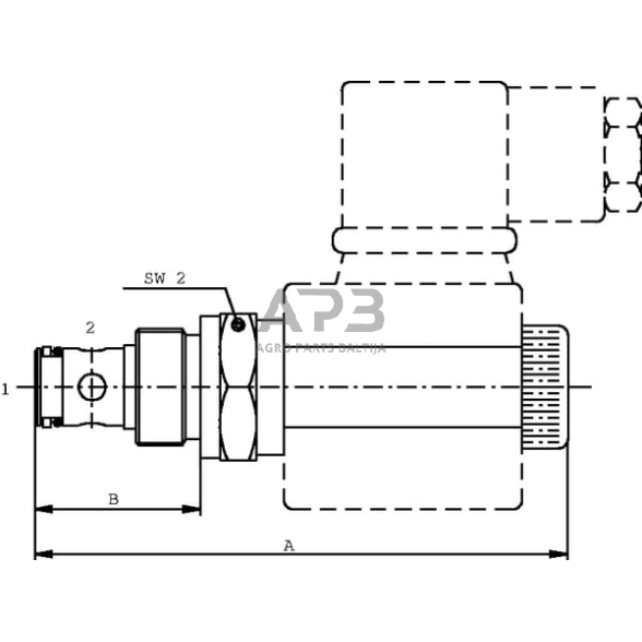 Hidraulinės sistemos vožtuvas 2/2 NC EW08MNC20PB 1