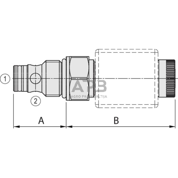 Hidraulinės sistemos vožtuvas 2/2 NO 40l/min EH08M10NB 2