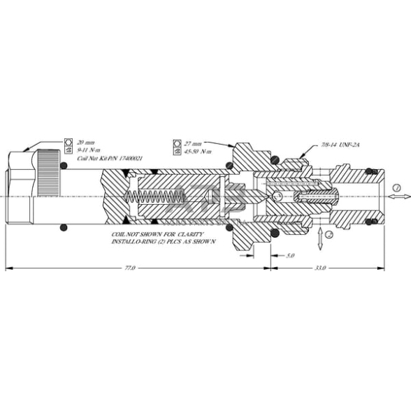 Hidraulinės sistemos vožtuvas 2/2 SVP10-NCR-00-B-00, SVP10NCR00B00 1