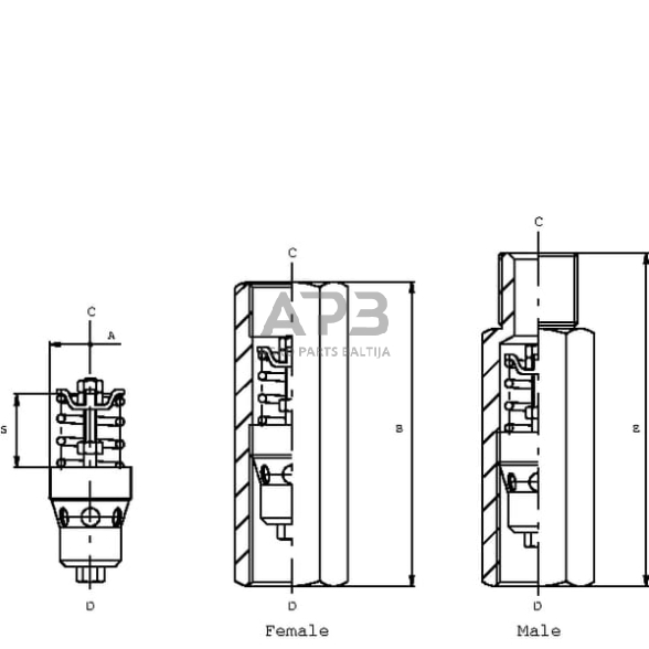 Hidraulinės sistemos vožtuvas VSCR 04 A (1 – 1.6), VSCR04A 2