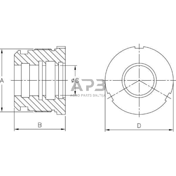 Hidraulinio cilindro spaudiminė galva DS2902513016 C25 1