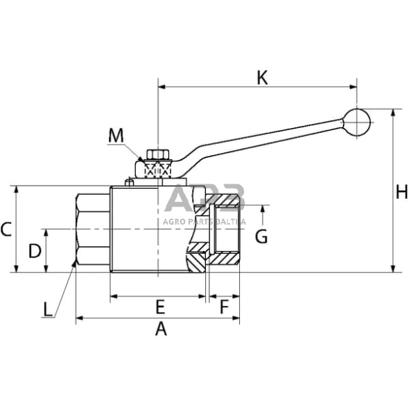 Hidraulinis kranas 2/2 – 1/2"BSP, KHR08GP 3