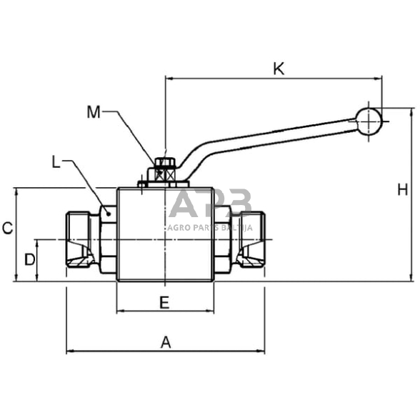 Hidraulinis kranas 2/2 – M22x1,5, KHS15LGP 2