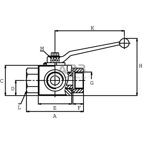 Hidraulinis kranas 3/2-L – 1/2"BSP, KH3KSR08GP 1