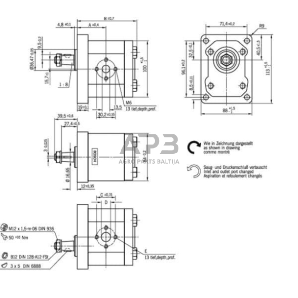 Hidraulinis siurblys Bosch Rexroth 0510525011 2