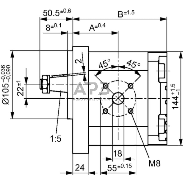 Hidraulinis siurblys Bosch Rexroth 0510725444