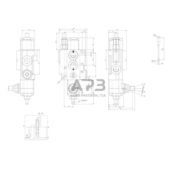 Hidraulinis skirstytuvas ½", P40U17KZ1TG 3