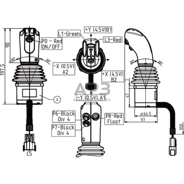 Hidraulinis skirstytuvo komplektas AE 12VDC, SDM1222002KIT 3