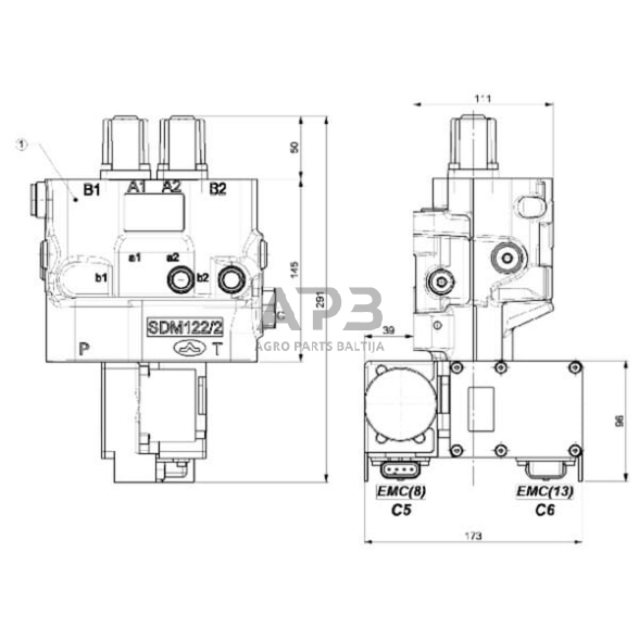 Hidraulinis skirstytuvo rinkinys LS, 12 VDC, DLM1222001KIT 4