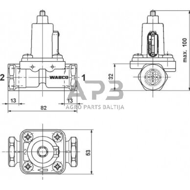 Įkrovimo vožtuvas Wabco 4341001300 2