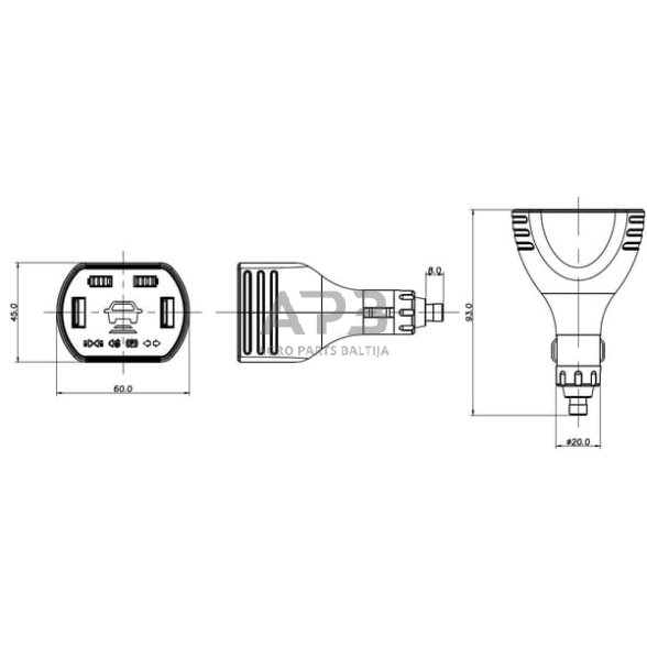 Įkrovimo kištukas USB 12V/5V LA60050CH 1