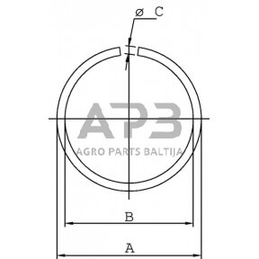 Išorinis fiksavimo žiedas 25x2mm 7993RW25