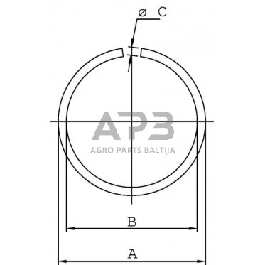 Išorinis fiksavimo žiedas 12x1mm 7993RW12 2