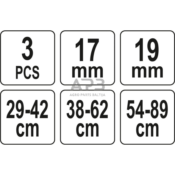 Išmetimo sistemos vamzdžio plėstuvų rinkinys 3vnt. 1