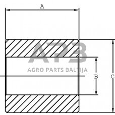 Įvorė 80 x 40.5 L=120 320 Bar DC39BEVA100