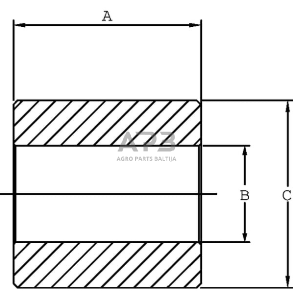 Įvorė 40 x 20.5 L=40 320 Bar DC39BEVA030 1