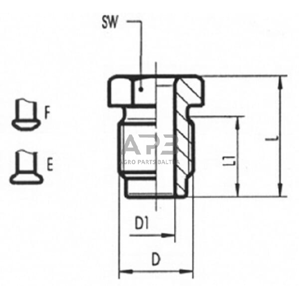 Jungtis M12x1 / 5mm Valeo 9910108 2