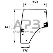 Kabinos durų stiklas 001687430N