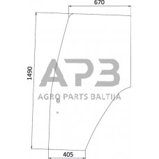 Kabinos durų stiklas 82000367KR