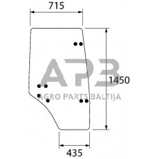 Kabinos durų stiklas D7543