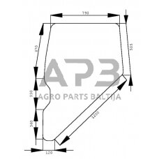 Kabinos durų stiklas D9105