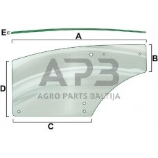 Kabinos durų stiklas dešinės pusės Vapormatic VPM7427