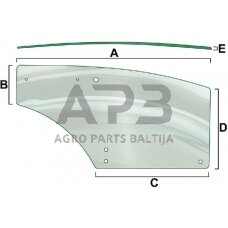 Kabinos durų stiklas kairės pusės Vapormatic VPM7426