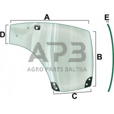 Kabinos durų stiklas LH Vapormatic VPM7423