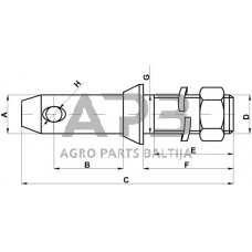 Kaištis 22,00 mm x 131,00 mm, M18 x 46,00 mm Z422118KR