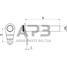 Kaištis 25,00 mm x 125,00 mm FLP25125