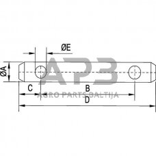 Kaištis Toplink 19,00 mm x 207,00 mm gopart Z319207GP