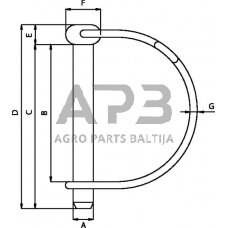 Kaištis užsegamas 10,00 mm x 70,00 mm LP1070KR