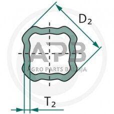 Kardano vamzdis BONDIOLI & PAVESI 2453G1000R, 2453G1000