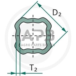 Kardano vamzdis BONDIOLI & PAVESI 2453G1000R, 2453G1000 1