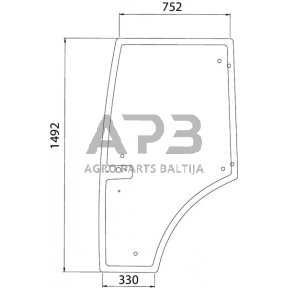 Kabinos durų stiklas 7700073324N