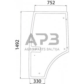 Kabinos durų stiklas 7700073325N
