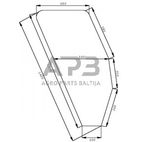 Kabinos durų stiklas D9006T