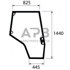 Kabinos durų stiklas dešinės pusės 4272771M1N
