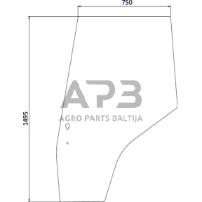 Kabinos durų stiklas kairės pusės 3805643M1N