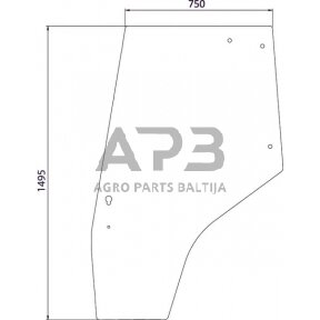 Kabinos durų stiklas kairės pusės 3825689M1N