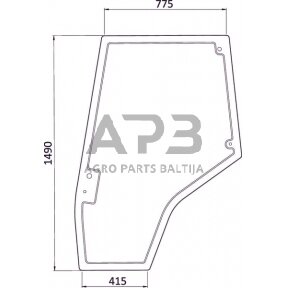 Kabinos durų stiklas kairės pusės 4272774M1N