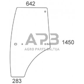 Kabinos durų stiklas kairės pusės VA431589N