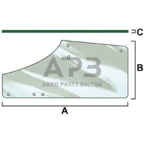 Kabinos durų stiklas viršutinis LH Vapormatic VPM7368