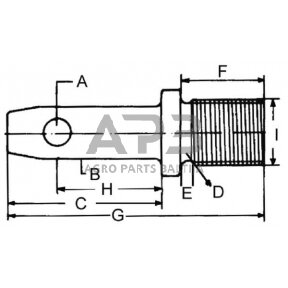 Kaištis 22,00 mm x 106,00 mm, 7/16" UNF x 64,00 mm Z722064KR